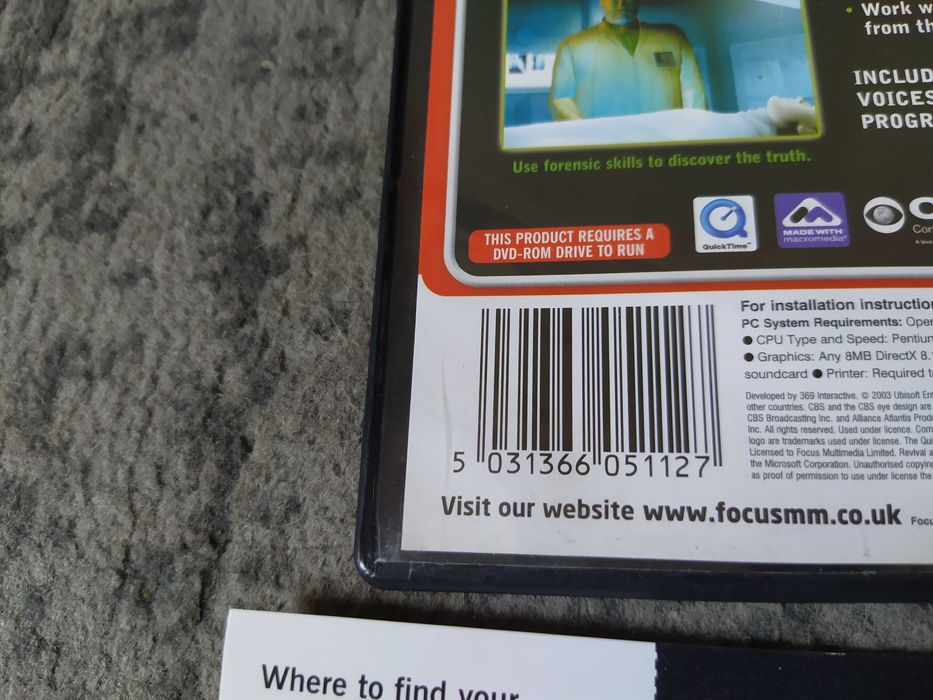 CSI: Crime Scene Investigation PC DVD