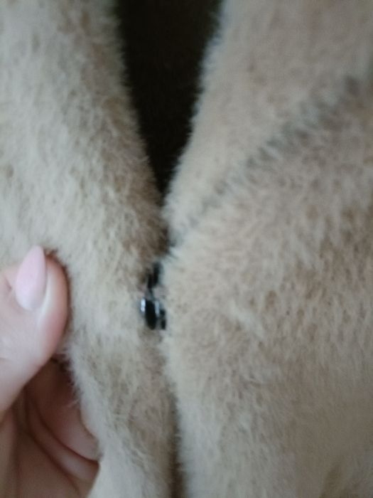 Płaszcz damski typu Alpaka  beżowy