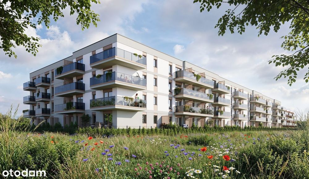Mieszkanie 2-pokojowe 40,59m2 z komórką na piętrze i balkonem