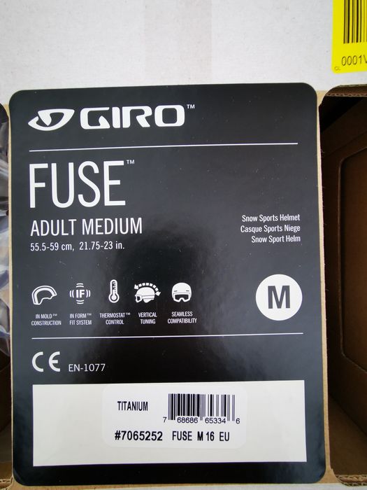 Giro Fuse Titanum szary kask snoboardowy narciarski M