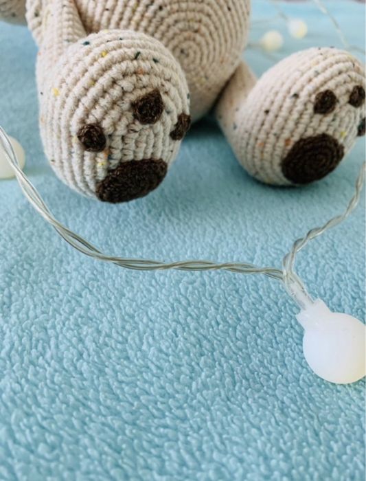 Вязаная игрушка амигуруми мишка ручная работа