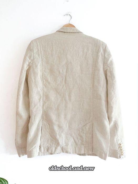Blazer Zara em Linho Creme Cru 42-  Zara Blazer in Raw Cream Linen 42