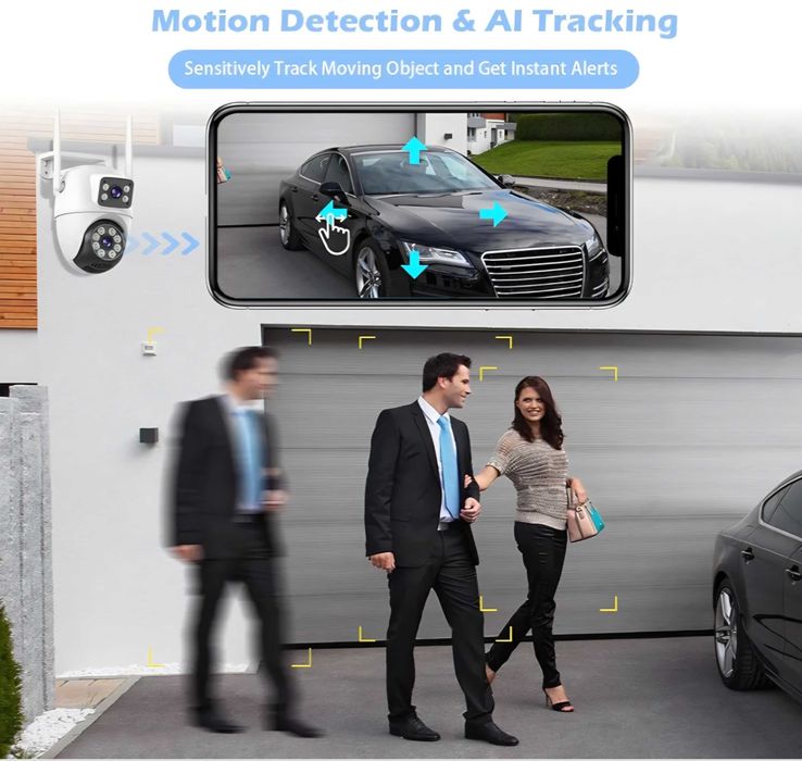 Kamera zewnętrzna obrotowa WiFi PTZ GUOAN VISION A1 podwójna 6MP