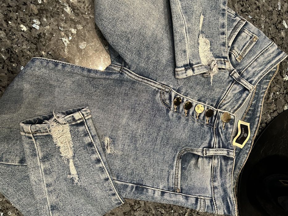 Spodnie jeans Roberta Biagi-mega przetarcia r.44