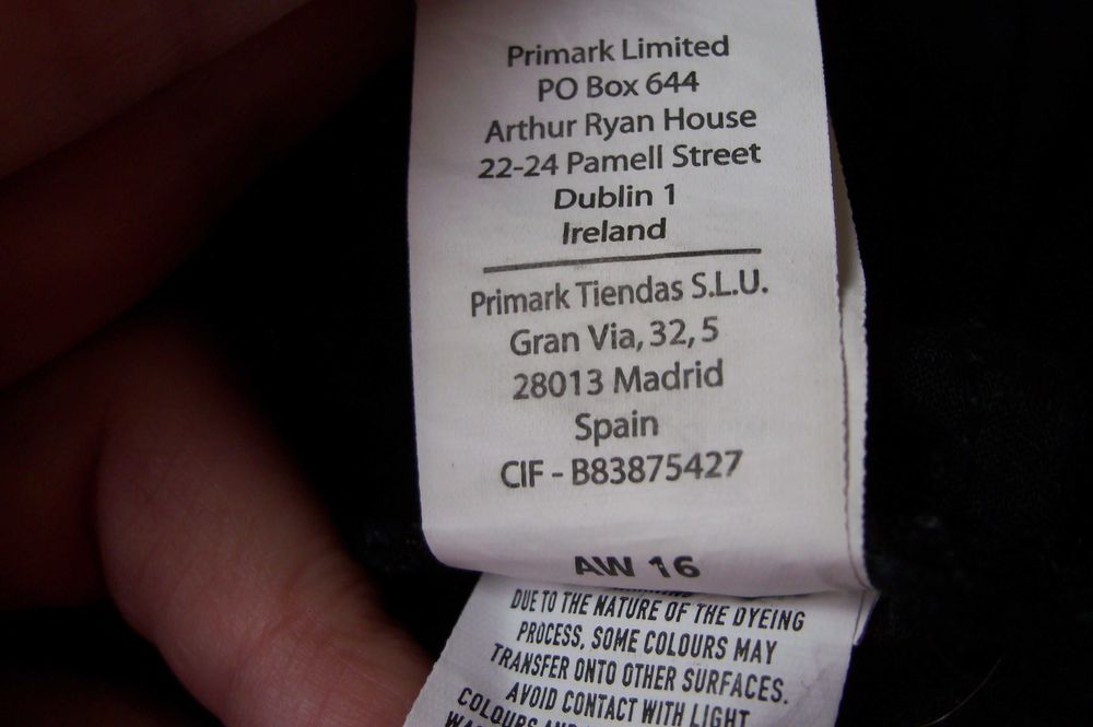 PRIMARK czarne spodnie jeansowe,męskie, W32 L34,rozm.M 170-176 bawełna