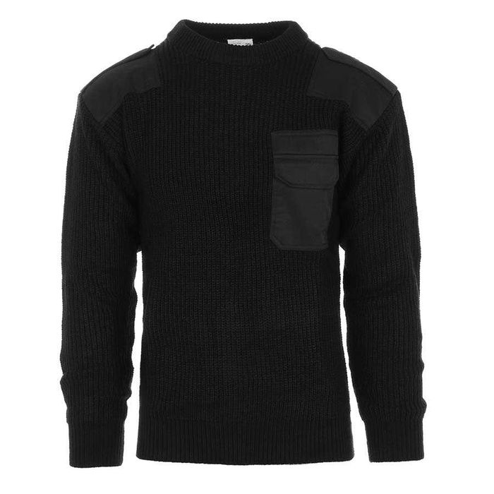 Sweter Wojskowy Męski Jesienno/Zimowy 100% Akryl – (Czarny) Rozmiar L