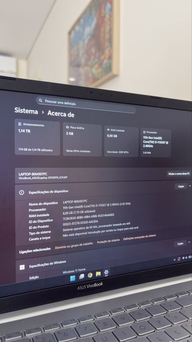 Portátil ASUS VivoBook - i5 11ª geração
