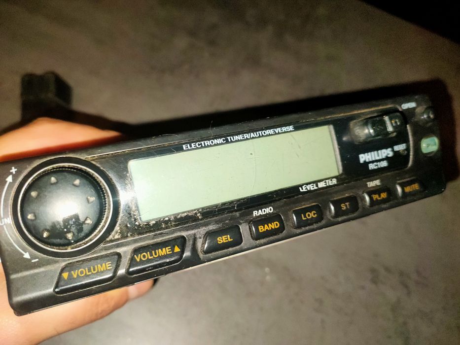 Vintage Auto rádio Philips painel descartavel