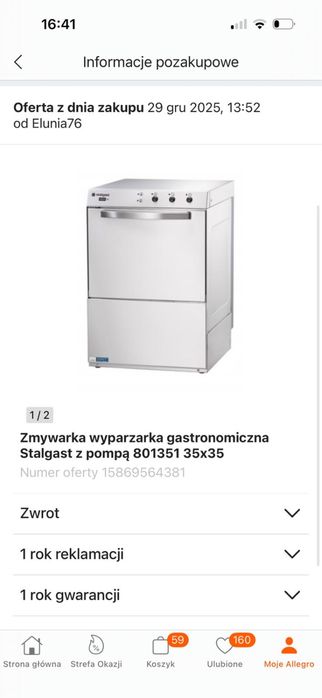 Zmywarka wyparzarka gastronomiczna