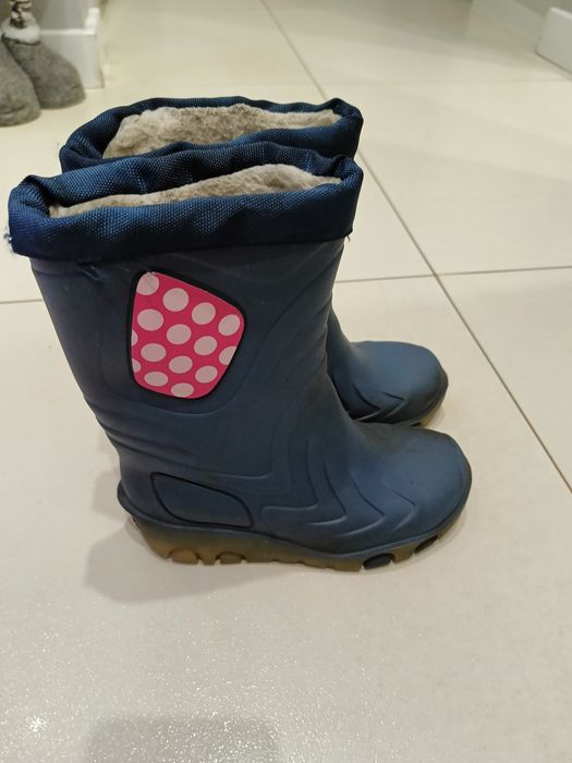 Kalosze ocieplane świecące