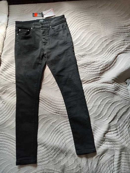 Spodnie jeans dżinsowe czarne rurki obcisłe skinny BooHooMan M