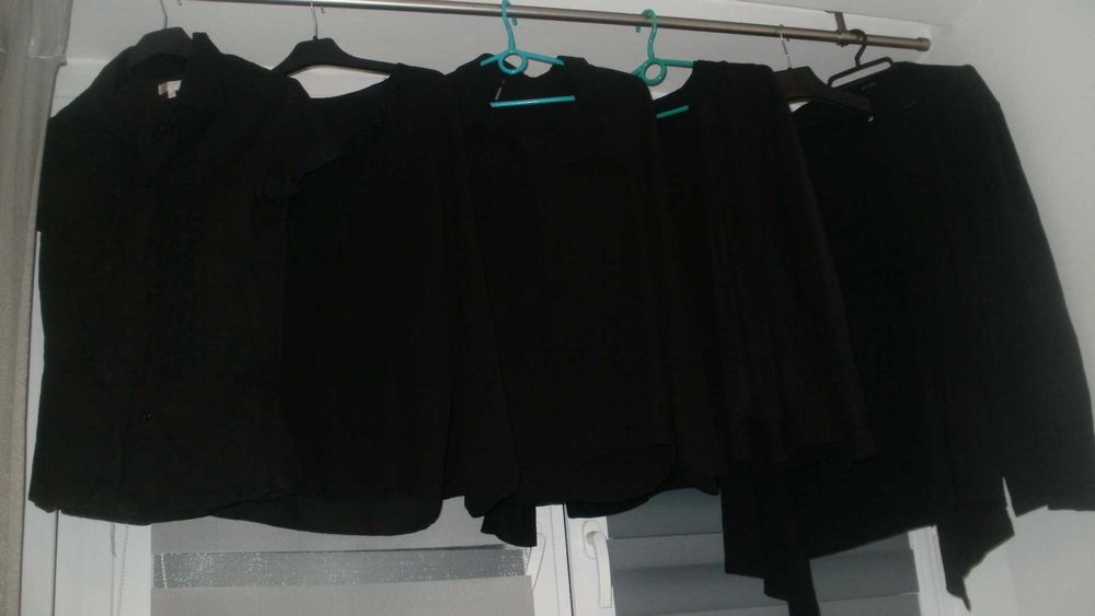 Zestaw ciemnych ubrań damskich S/M/L -m.in. Nike, Mango- mega paka