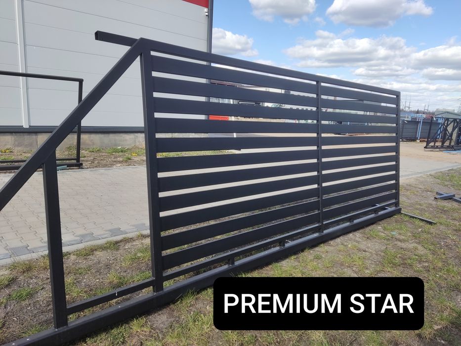 Brama przesuwna 4m Farmhouse, Ocynk ogniowy+RAL, 5m, 6m