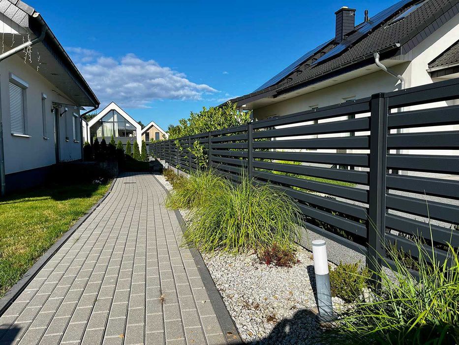 Ogrodzenie palisadowe panelowe lamelowe nowoczesne na wymiar