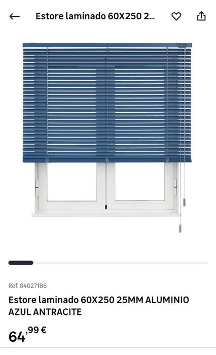 Estore Laminado 60x250 azul. Novo, embalado