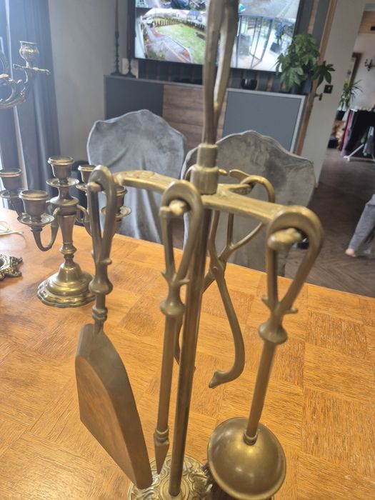 Zestaw do czyszczenia kominka  mosiężny