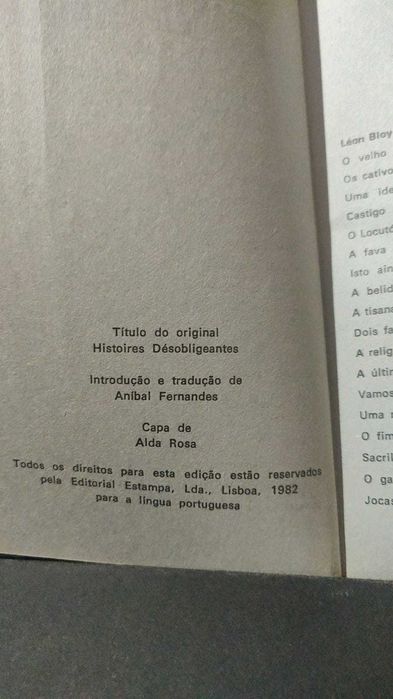 Histórias Desagradáveis - Leon Bloy - Livro B
