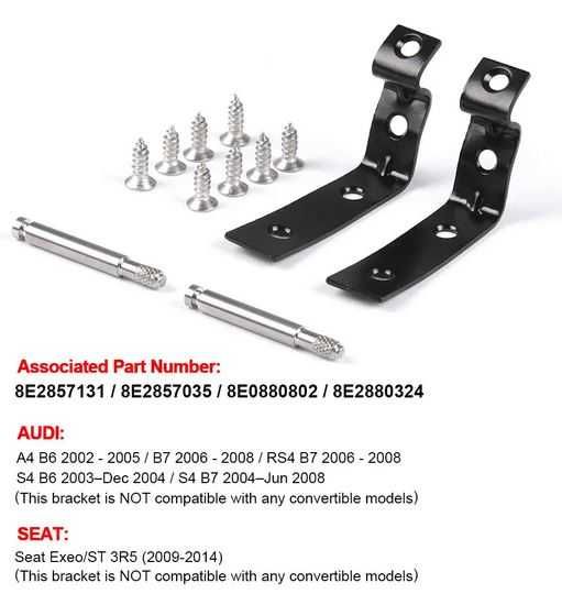NOVO KIT reparação porta luvas Audi A4 B6 B7 SEAT 2002 a 2014