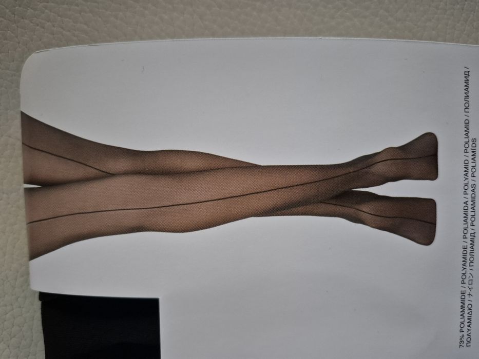 Rajstopy Calzedonia M czarne 20 den szew z tyłu matt matowe