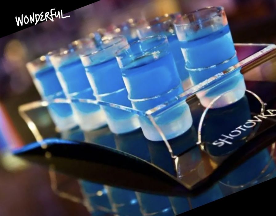 Shotówki tacki akrylowe na kieliszki shoty impreza ogród