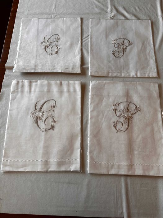 enxoval de toalhas de wc em linho (novas por estrear)