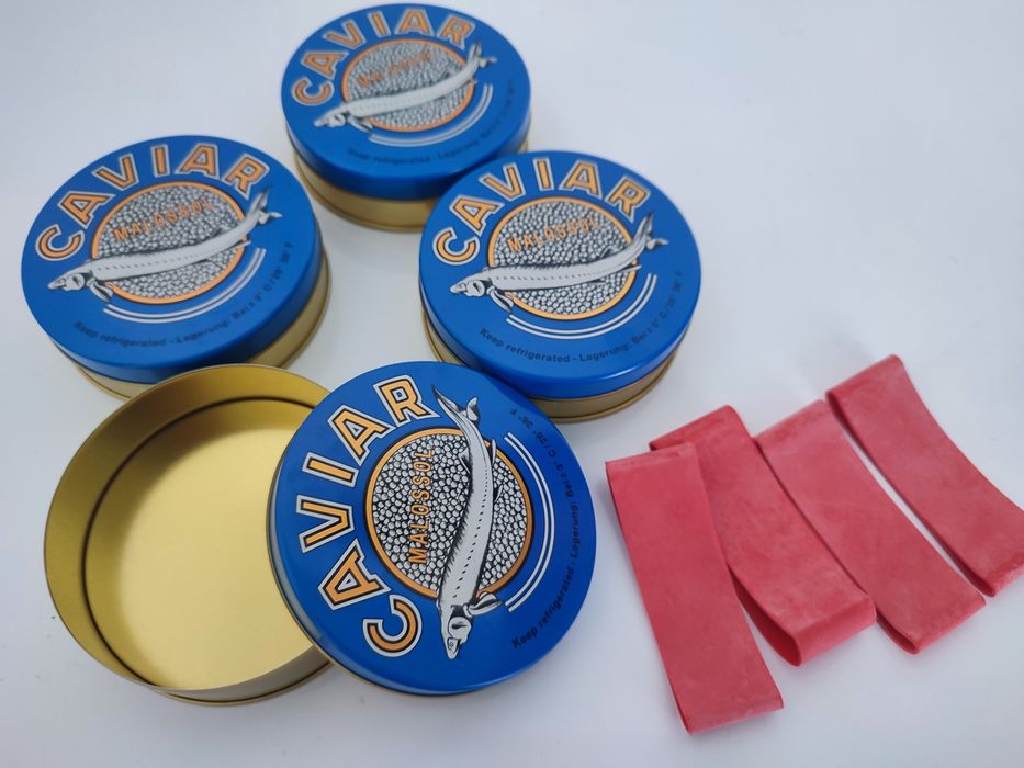 Жб банки под чёрную икру 100 gr/250 gr  с резинкой