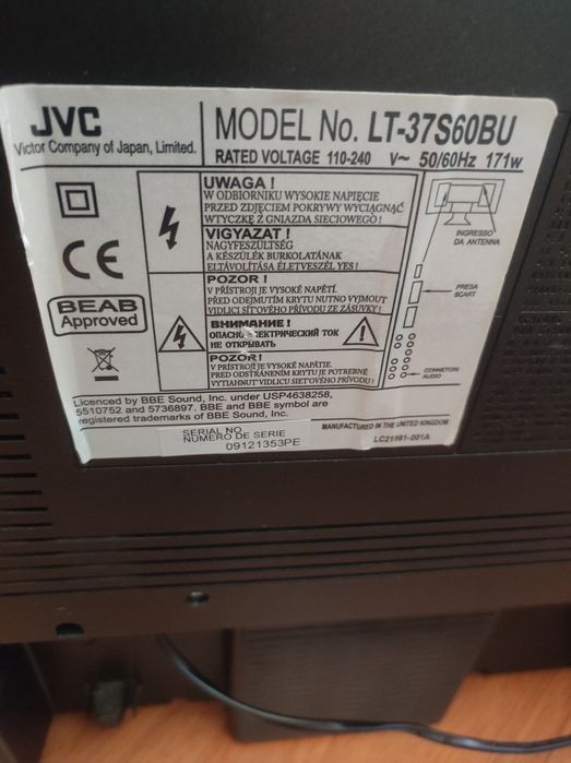 TV - JVC - 37 polegadas