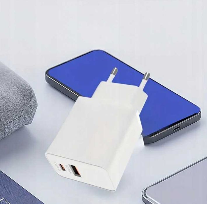 Zestaw szybka ładowarka sieciowa usb type-c +kabel type c pd20w 3000mm