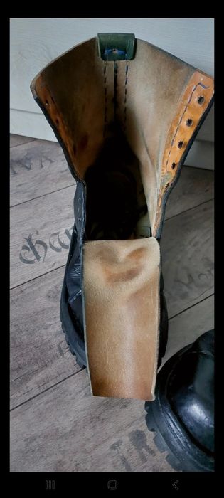 Glany skóra cockney r. 40 granatowe