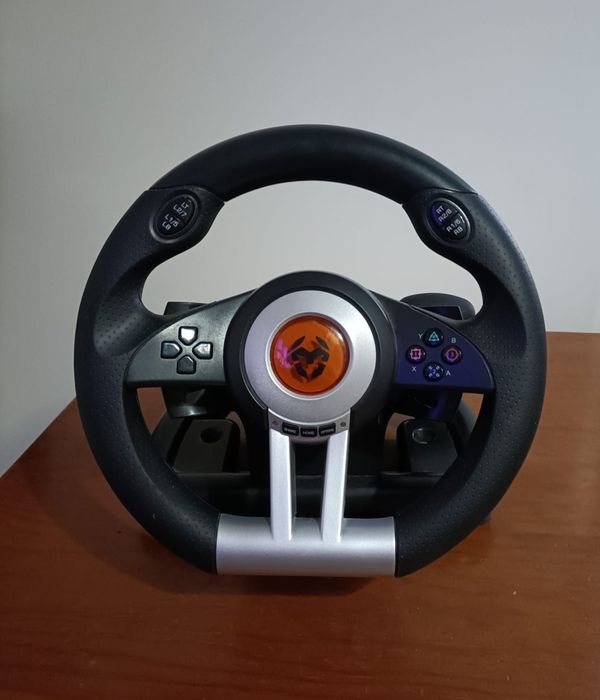 Volante + Pedais KROM K-Wheel (Multiplataforma - Preto)