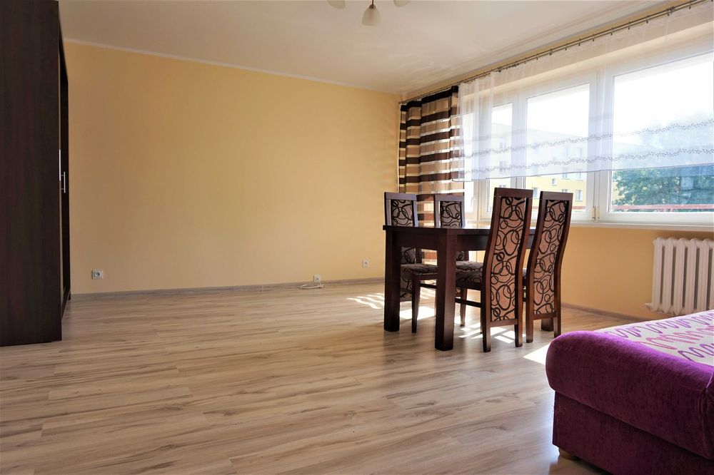 Przestronna kawalerka, oddzielna kuchnia.