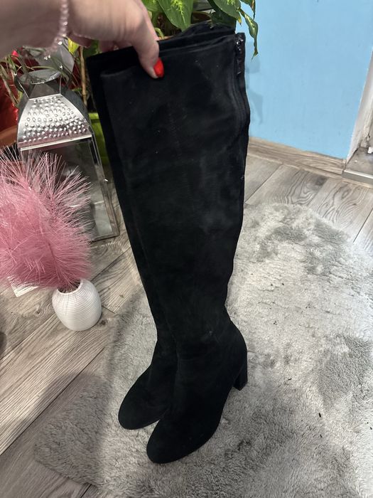 Eleganckie kozaki samszowe Nessi 37