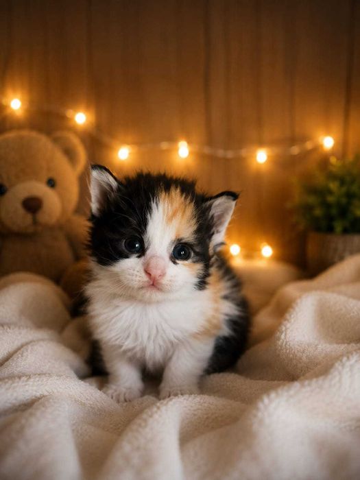 Gatinho Bébe da raça  Bosque da Noruega
