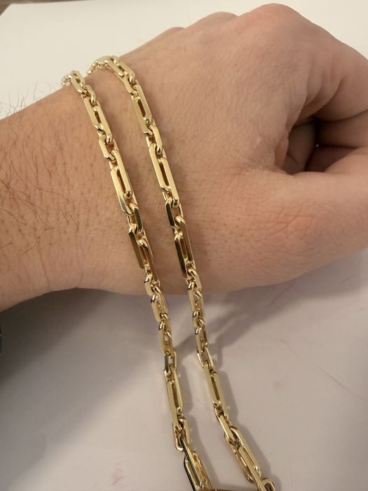 Nowy masywny łańcuszek splot ankier 44,43g