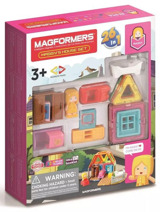 Klocki Magnetyczne Magformers Megans Hous Set 33. Nowy Produkt