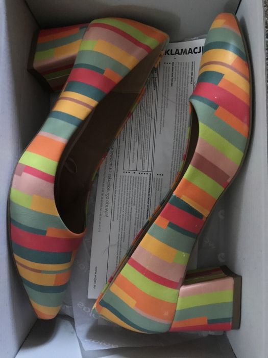 Czółenka Wojas, buty „ Limited Edition” 37,5 - multikolor skóra
