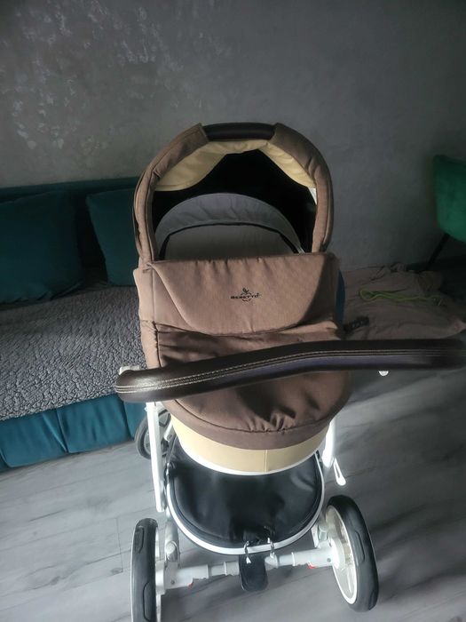 Wózek dziecięcy BEBETTO TORINO  gondola + spacerówka  + dodatki . Nosidełko