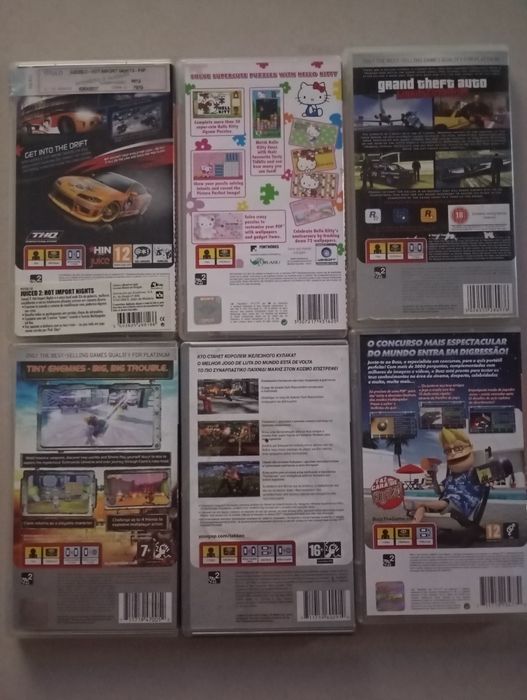 Caixas jogos psp vazias