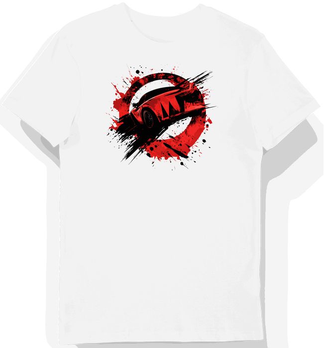 Koszulka męska biała z dynamicznym logotypem Mazda 3XL