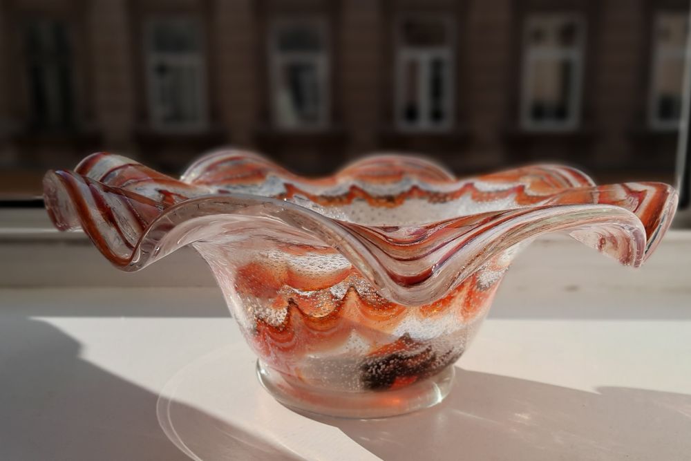 Ар-деко, редкой красоты ваза; Carlo Scarpa Variegato Zigrinato bowl