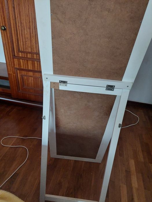 Espelho alto madeira branco