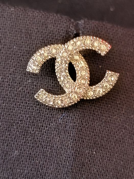 Kolczyki Chanel srebrne z kamykami
