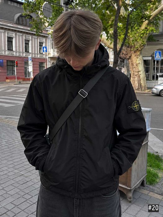 Черная Ветровка Stone Island Goretex / Куртка Чорна Стон Айленд Гортекс / XS S M L XL XXL