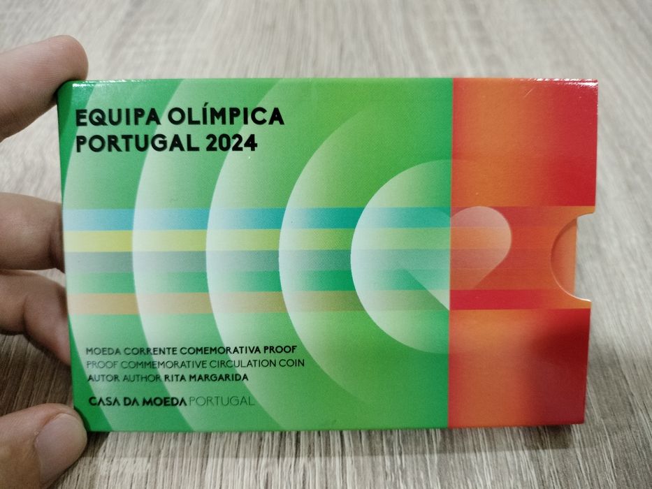 Moeda Comemorativa Colorida 2€ Proof Equipa Olímpica Portugal 2024