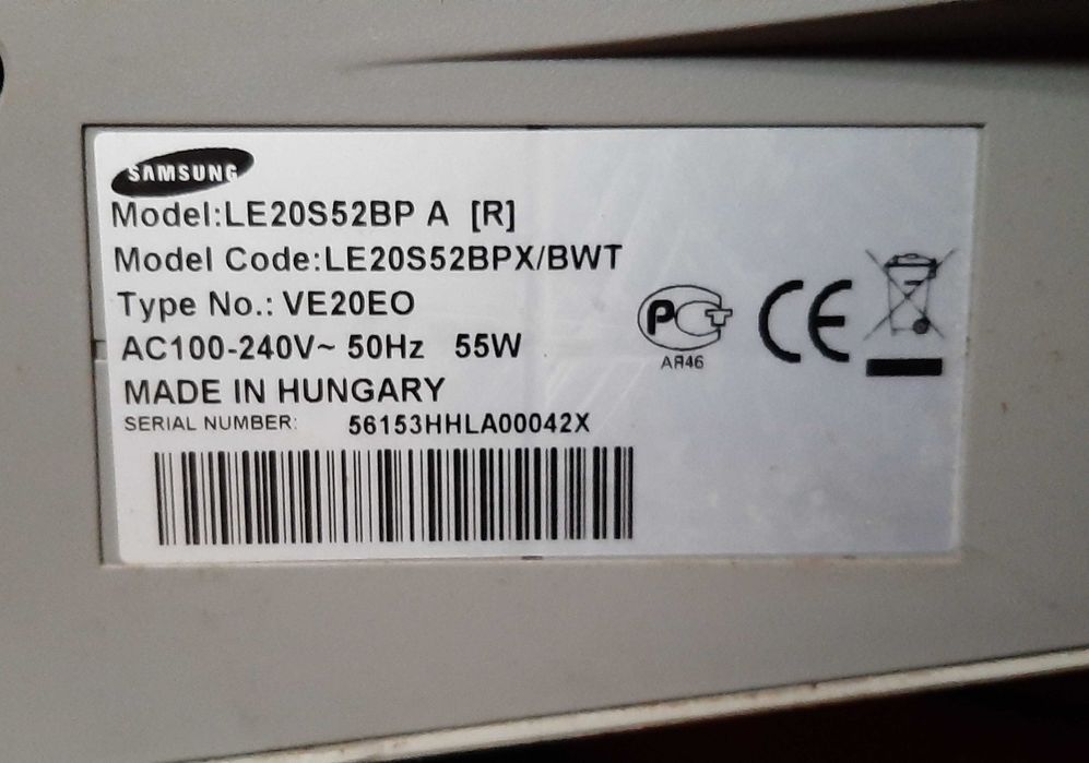Телевизор Samsung LE20S52BPX/BWT