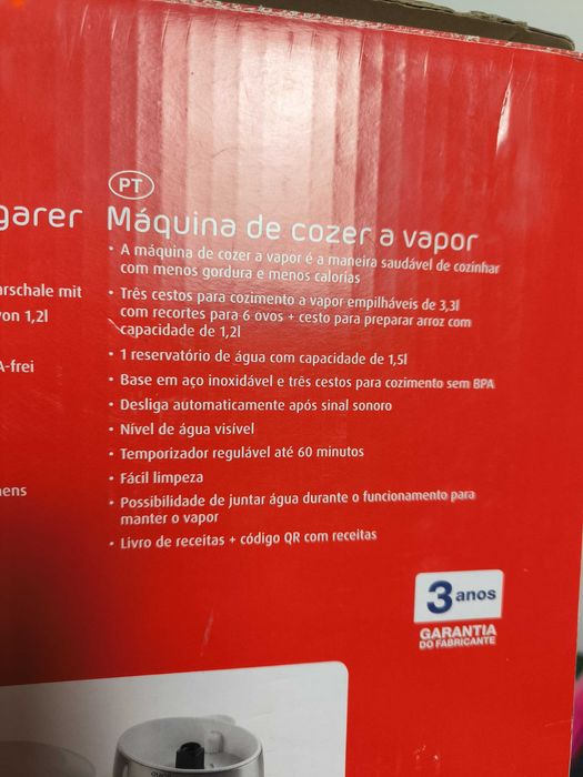 Máquina de cozer a vapor como nova