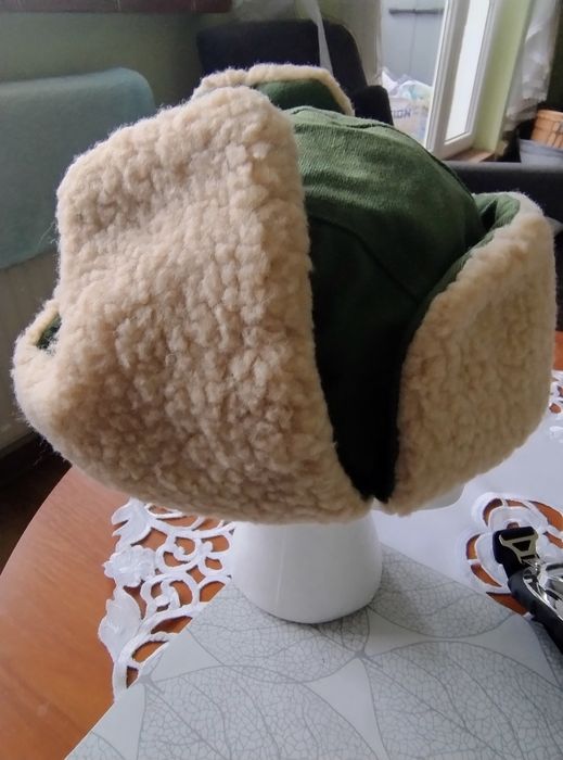Czapka pilotka z kożuszkiem