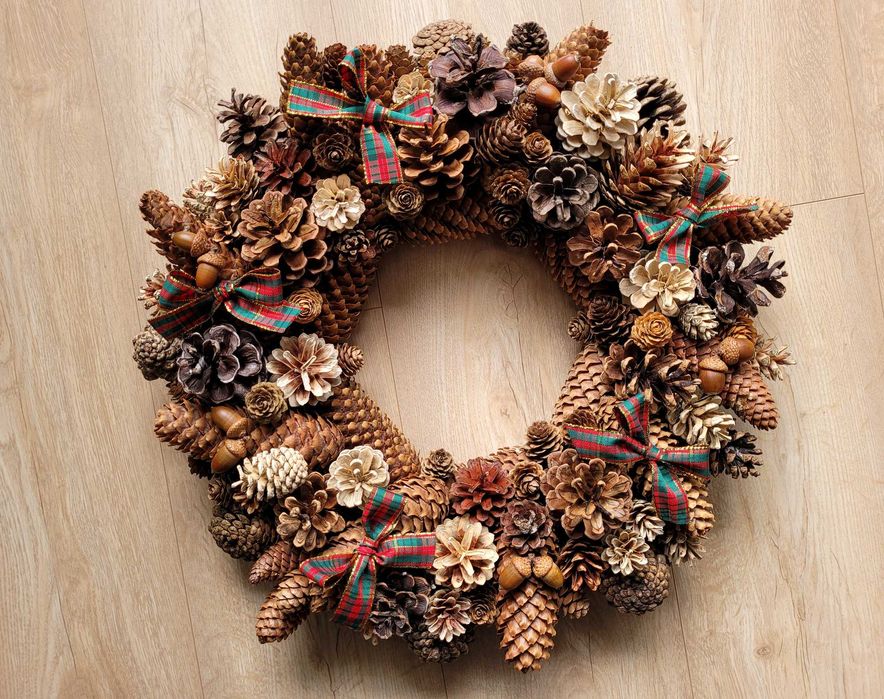 WIELKANOC ozdoba stroik / dodatek na stół Wianki wielkanocne 40 cm śr.