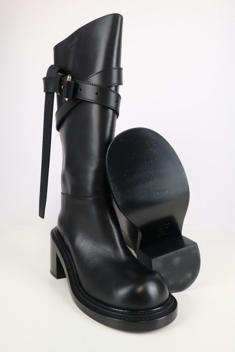 Buty damskie Moschino, rozmiar 37, czarne, skórzane, damskie, botki SCH5244