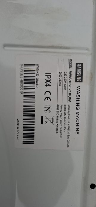 Pompa brudnej wody pralka samsung